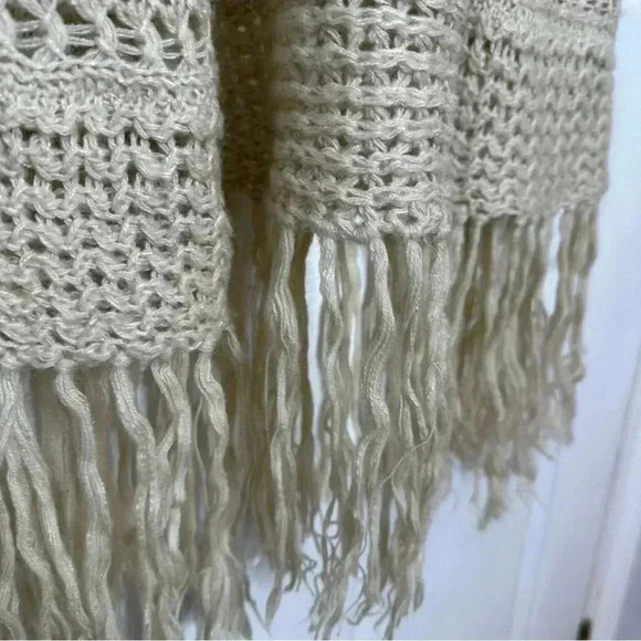 Lily Morgan  Knit Cardigan Boho Cream Size Large - Picture 4 of 16